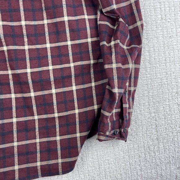 Fjallraven Men's Casual Button Down Shirt - Red and Blue Plaid - Picture 14 of 16